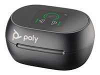 Poly Voyager Free 60+ UC M - True wireless-hodetelefoner med mikrofon - i øret - Bluetooth - aktiv støydemping - USB-A via Bluetooth-adapter - karbon sort - Certified for Microsoft Teams 7Y8G9AA