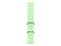 Apple - Bånd for smart armbåndsur - 49 mm, naturlig titanfinish - 130 - 200 mm - neongrønt - for Watch Hermès Series 9, SE 3, Series 10, Series 11, Series 8, Series 9, Ultra 2, Ultra 3 MGCF4ZM/A