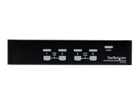 StarTech.com 4 Port Professional VGA USB KVM Switch with Hub - 1U Rack-mountable KVM Switch (SV431USB) - KVM-svitsj - 4 x KVM port(s) - 1 lokalbruker - stasjonær - for P/N: SV431RACK, SVUSB2N1_10, SVUSB2N1_15, SVUSB2N1_6 SV431USB