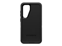 OtterBox Defender Series - Baksidedeksel for mobiltelefon - robust - polykarbonatskall, glidetrekk i syntetisk gummi, polykarbonathylster - svart - for Samsung Galaxy S24 77-94480