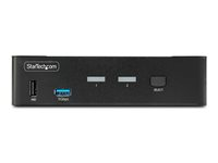 StarTech.com 2-Port DisplayPort KVM Switch, 8K 60Hz / 4K 144Hz, Single Display, DP 1.4, 2x USB 3.0 Ports, 4x USB 2.0 HID Ports, Push-Button & Hotkey Switching, TAA Compliant - OS Independent, Metal Housing (D86A2-2-PORT-8K-KVM) - KVM / lyd / USB-svitsj - 2 x KVM/lyd/USB - 1 lokalbruker - stasjonær - TAA-samsvar D86A2-2-PORT-8K-KVM