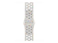 Apple Nike - Bånd for smart armbåndsur - 42mm - S/M-størrelse - ren platina MYJM3ZM/A