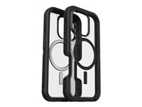OtterBox Defender Series XT - Baksidedeksel for mobiltelefon - robust - MagSafe-samsvar - plastikk - mørk side (klar / svart) - for Apple iPhone 16 Pro 77-96112