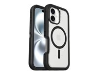 OtterBox Defender Series XT - Baksidedeksel for mobiltelefon - robust - MagSafe-samsvar - plastikk - mørk side (klar / svart) - for Apple iPhone 16 77-96059