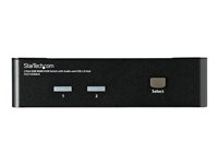 StarTech.com 2 Port USB HDMI KVM Switch with Audio and USB 2.0 Hub - 1080p (1920 x 1200), Hotkey Support - Dual Port Keyboard Video Monitor Switch (SV231HDMIUA) - KVM / lyd / USB-svitsj - 2 x KVM/lyd/USB - 1 lokalbruker - stasjonær - for P/N: IM12D1500P, SVA12M2NEUA, SVA12M5NA SV231HDMIUA