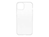 OtterBox React Series - Baksidedeksel for mobiltelefon - antimikrobielt - polykarbonat, syntetisk gummi - stjernestøv (klart glitter) - for Apple iPhone 14 Plus 77-88880