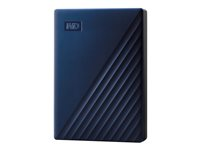 WD My Passport for Mac WDBA2F0050BBL - Harddisk - kryptert - 5 TB - ekstern (bærbar) - USB 3.2 Gen 1 - 256-bit AES - midnattsblå WDBA2F0050BBL-WESN
