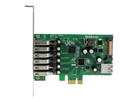 StarTech.com 7 Port PCI Express USB 3.0 Card - Standard & Low-Profile - SATA Power - UASP Support - 1 Internal & 6 External USB 3.0 Ports (PEXUSB3S7) - USB-adapter - PCIe 2.0 - USB, USB 2.0, USB 3.0 - for P/N: ST1030USBM, ST7300USBME PEXUSB3S7