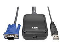Eaton Tripp Lite series KVM Console to USB 2.0 Portable Laptop Crash Cart Adapter with File Transfer and Video Capture, 1920 x 1200 @ 60 Hz - KVM-svitsj - 1 x KVM port(s) - 1 lokalbruker - stasjonær - TAA-samsvar B032-VU1