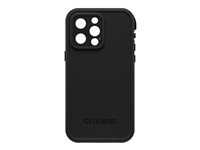 OtterBox FRE - Beskyttelsesboks baksidedeksel for mobiltelefon - MagSafe-samsvar - 50 % resirkulert plast, 25 % havbasert resirkulert plast - svart - for Apple iPhone 14 Pro Max 77-90199