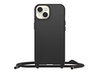 OtterBox React Series - Baksidedeksel for mobiltelefon - halskjede - MagSafe-samsvar - plastikk - svart - for Apple iPhone 14 77-92279