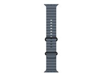 Apple - Bånd for smart armbåndsur - 49 mm, svart titanfinish - 130 - 200 mm - anker blå - for Watch Hermès Series 9, SE 3, Series 10, Series 11, Series 8, Series 9, Ultra 2, Ultra 3 MGCJ4ZM/A