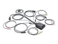 Eaton Tripp Lite series 2-Port DisplayPort 1.1/USB KVM Switch with Audio/Video, Built-In Cables, USB Peripheral Sharing - KVM / lyd / USB-svitsj - 2 x KVM/lyd/USB - 1 lokalbruker - stasjonær B032-DPUA2