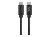 Hyper HyperDrive Next - USB-kabel - 24 pin USB-C (hann) til 24 pin USB-C (hann) - USB4 - 1.2 m - svart HD6500BKGL