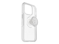 OtterBox Otter + Pop Symmetry Series - Baksidedeksel for mobiltelefon - polykarbonat, syntetisk gummi - Stardust Pop (klart glitter) - for Apple iPhone 14 Pro 77-88809