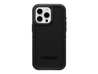 OtterBox Defender Series XT - Baksidedeksel for mobiltelefon - MagSafe-samsvar - svart - for Apple iPhone 15 Pro Max 77-92967