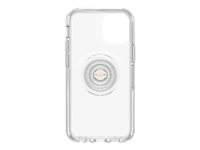 OtterBox Otter + Pop Symmetry Series - Baksidedeksel for mobiltelefon - polykarbonat, syntetisk gummi - klar pop - for Apple iPhone 12 mini 77-65760