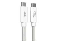 Hyper HyperDrive Next - USB-kabel - 24 pin USB-C (hann) til 24 pin USB-C (hann) - USB4 - 1.2 m - hvit HD6500WHGL