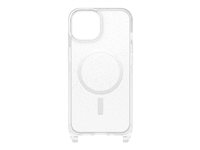 OtterBox React Series - Baksidedeksel for mobiltelefon - halskjede - MagSafe-samsvar - stjernestøv (klart glitter) - for Apple iPhone 14 77-92281