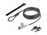 StarTech.com Slim Lock Noble Wedge Slot Compatible, 6.6ft Locking Cable - Sikkerhetskabellås - tyveribestandig - 2 m - TAA-samsvar SNBLK-LAPTOP-LOCK