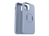 OtterBox OtterGrip Symmetry Series - Baksidedeksel for mobiltelefon - MagSafe-samsvar - polykarbonat, syntetisk gummi - you do blue (blå) - for Apple iPhone 15 77-93197