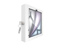Compulocks iPad Air M2 & M3 11", Apex Enclosure Mast Stand - White - Monteringssett (hus, stativ) - for nettbrett - låsbar - metallramme - hvit - skjermstørrelse: 11" - skranketopp, veggmonterbar - for Apple 11-inch iPad Air M2 Wi-Fi, M2 Wi-Fi + Cellular, M3 Wi-Fi, M3 Wi-Fi + Cellular 333W11APXW