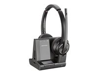 Poly Savi 8220 Office - Hodesett - on-ear - DECT - trådløs - aktiv støydemping - svart 8D3J2AA#ABB
