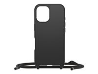OtterBox React Series - Baksidedeksel for mobiltelefon - halskjede - MagSafe-samsvar - svart - for Apple iPhone 16 77-96814