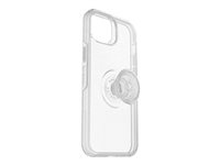 OtterBox Otter + Pop Symmetry Series - Baksidedeksel for mobiltelefon - polykarbonat, syntetisk gummi - Stardust Pop (klart glitter) - for Apple iPhone 14 Plus 77-88791