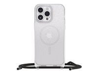 OtterBox React Series - Baksidedeksel for mobiltelefon - halskjede - MagSafe-samsvar - stjernestøv (klart glitter) - for Apple iPhone 14 Pro Max 77-92302