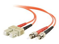 C2G SC-ST 50/125 OM2 Duplex Multimode PVC Fiber Optic Cable (LSZH) - Nettverkskabel - SC flermodus (hann) til ST flermodus (hann) - 5 m - fiberoptisk - dupleks - 50 / 125 mikroner - OM2 - halogenfri - oransje 85483