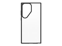 OtterBox React Series - Baksidedeksel for mobiltelefon - antimikrobielt - termoplastisk elastomer (TPE), polykarbonat - svart krystall - for Samsung Galaxy S23 Ultra 77-91320
