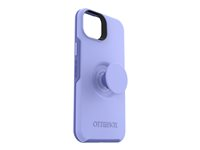 OtterBox Otter + Pop Symmetry Series - Baksidedeksel for mobiltelefon - antimikrobielt - polykarbonat, syntetisk gummi - gravmyrt - for Apple iPhone 14 Plus 77-88753