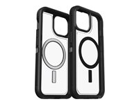 OtterBox Defender Series XT Clear - Baksidedeksel for mobiltelefon - robust - MagSafe-samsvar - polykarbonat, syntetisk gummi - mørk side - for Apple iPhone 13, 14, 15 77-93337