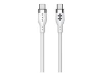 HyperJuice - USB-kabel - 24 pin USB-C (hann) til 24 pin USB-C (hann) - USB 2.0 - 1.5 m - USB Power Delivery (60W), utvidet effektområde (EPR) - hvit HJ4011WHGL