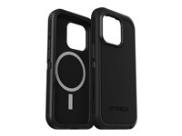 OtterBox Defender Series XT - Beskyttelsesboks baksidedeksel for mobiltelefon - robust - MagSafe-samsvar - polykarbonatskall, syntetisk gummi - svart - for Apple iPhone 15 Pro 77-92956