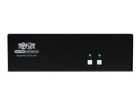 Tripp Lite Secure KVM Switch, 2-Port, Dual Head, DisplayPort to DisplayPort, 4K, NIAP PP4.0, Audio, TAA - KVM / lydsvitsj - 4 x KVM/lyd/USB - 1 lokalbruker - stasjonær - TAA-samsvar - for P/N: P783-006-DP, P783-010-DP, UR022-001, UR030-006 B002-DP2A2-N4