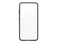 OtterBox React Series - Baksidedeksel for mobiltelefon - antimikrobielt - termoplastisk elastomer (TPE), polykarbonat - svart krystall - for Samsung Galaxy S23 77-91312