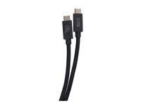 C2G 3.3ft (1m) USB 4.0 USB-C to C (48V 5A) 240W Charging Cable-Black - USB-kabel - 24 pin USB-C (hann) til 24 pin USB-C (hann) - Thunderbolt 4 - 90 V - 5 A - 1 m - USB Power Delivery (240 W), 8K 60Hz støtte, 4K 60Hz støtte, støtte for Gigabit Ethernet - svart C2G54552