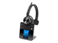 Poly Savi 7410 OFFICE - Savi 7400 series - hodesett - on-ear - DECT / Bluetooth - trådløs - svart 8L589AA#ABB