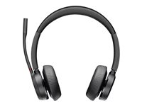 Poly Voyager 4320-M - Hodesett - on-ear - Bluetooth - trådløs, kablet - USB-A via Bluetooth-adapter - svart - Certified for Microsoft Teams, Zoom Certified 77Y98AA