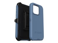 OtterBox Defender Series - Baksidedeksel for mobiltelefon - MagSafe-samsvar - polykarbonat, syntetisk gummi - babyblå jeans (blå) - for Apple iPhone 15 Pro 77-94043