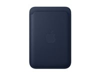 Apple - Lomme for mobiltelefon / kredittkort - MagSafe-samsvar - mikrotvill, FineWoven - mørkeblå MA6X4ZM/A