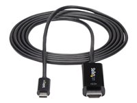 StarTech.com 6ft (2m) USB C to HDMI Cable, 4K 60Hz USB Type C to HDMI 2.0 Video Adapter Cable, Thunderbolt 3 Compatible, Laptop to HDMI Monitor/Display, DP 1.2 Alt Mode HBR2 Cable, Black - 4K USB-C Video Cable (CDP2HD2MBNL) - Adapterkabel - 24 pin USB-C hann til HDMI hann - 2 m - svart - støtte for 4K 60 Hz (3840 x 2160) - for P/N: TB4CDOCK CDP2HD2MBNL