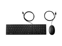 HP Desktop 320MK - Tastatur- og mussett - full size - USB - QWERTY - Pan Nordic 9SR36UT#UUW