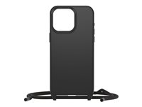 OtterBox React Series - Baksidedeksel for mobiltelefon - halskjede - MagSafe-samsvar - plastikk - svart - for Apple iPhone 15 Pro Max 77-93587