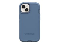 OtterBox Defender Series - Baksidedeksel for mobiltelefon - MagSafe-samsvar - polykarbonat, syntetisk gummi - babyblå jeans (blå) - for Apple iPhone 13, 14, 15 77-94046
