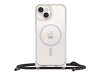 OtterBox React Series - Baksidedeksel for mobiltelefon - halskjede - MagSafe-samsvar - stjernestøv (klart glitter) - for Apple iPhone 14 77-92284