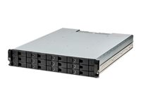 Seagate Exos X 2U12 - Fast tilstand / harddiskstasjonsoppstilling - 368 TB - 12 brønner (SAS-3) - HDD 16 TB x 23 - iSCSI (25 GbE), iSCSI (10 GbE) (ekstern) - kan monteres i rack D4436X000000DA-01-16TB