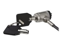 StarTech.com 6ft (2m) Laptop Cable Lock with Keys, Keyed Security Cable Lock for Compatible K-Slot Laptops, Desktops, Computers & Other Devices, Anti-Theft Vinyl Coated Steel Cable Lock - 6 ft Keyed Cable Lock (LTLOCKKEY) - Sikkerhetskabellås - svart, sølv - 2 m LTLOCKKEY